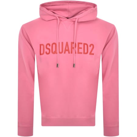 DSQUARED2 Logo Pullover Hoodie Pink | Mainline Menswear x